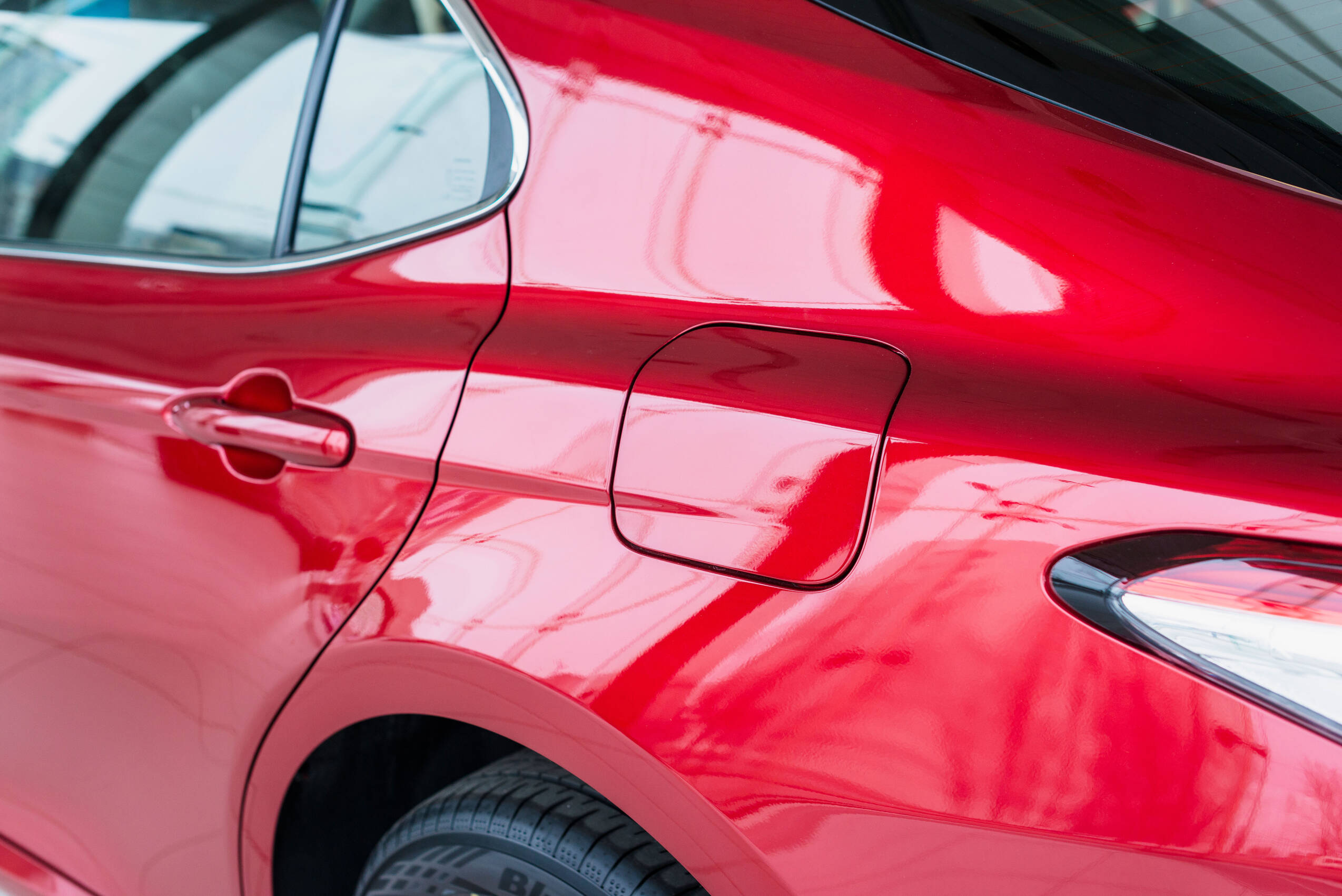 Close up car dealership
